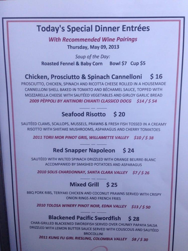 Menu at Ladera Grill pub & bar, Hill