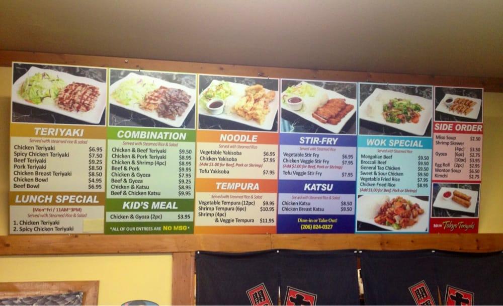 Menu At New Tokyo Teriyaki Restaurant Des Moines