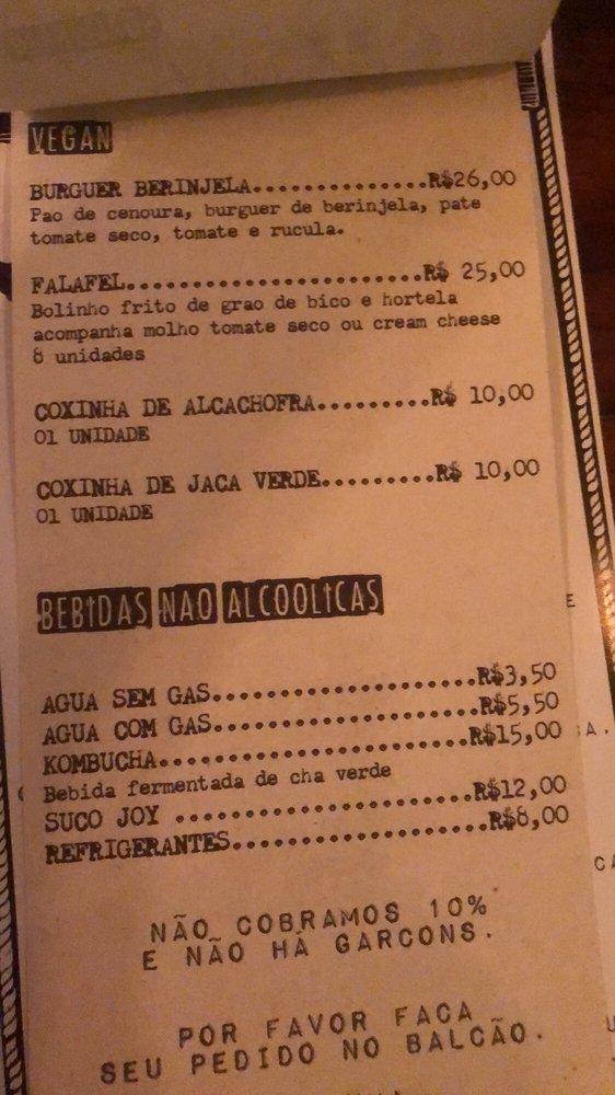 Armazém 77 cardápio
