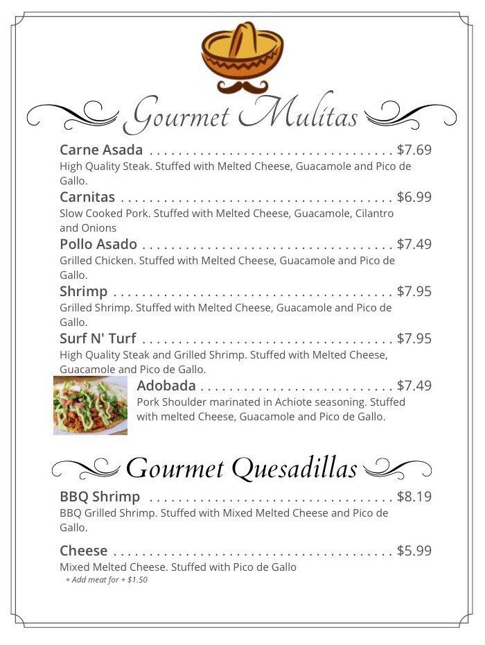 Carta de comida rápida Casa de Papa Gourmet Tacos, Surprise