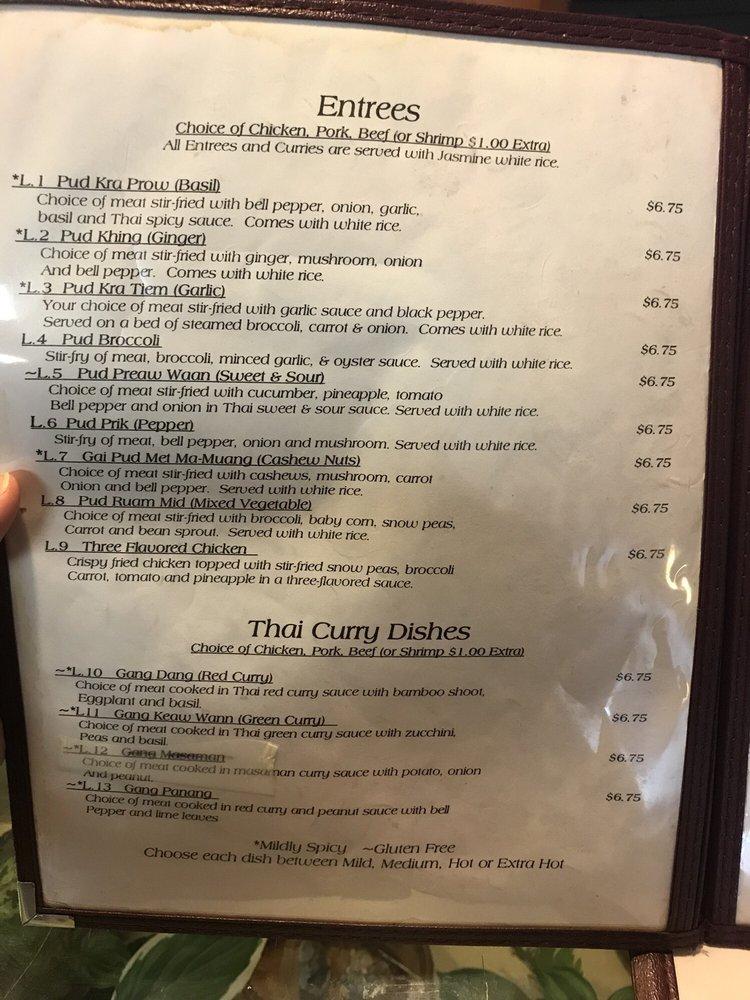 Menu At Jay S Authentic Thai Cuisine Restaurant Kokomo