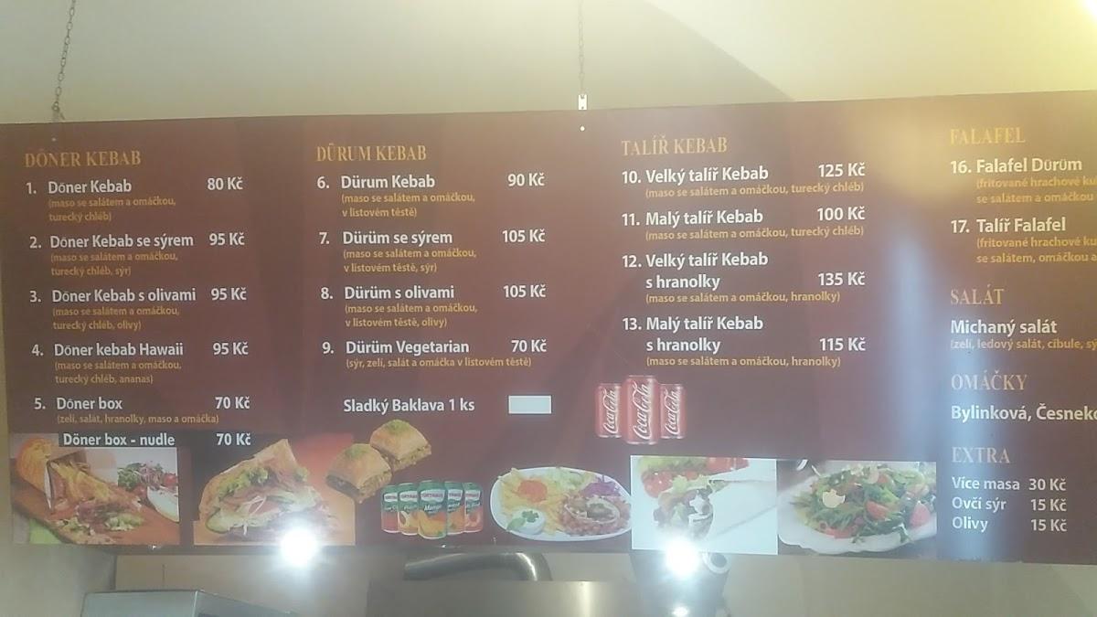 Menu at KEBAB HOUSE restaurant, Polná