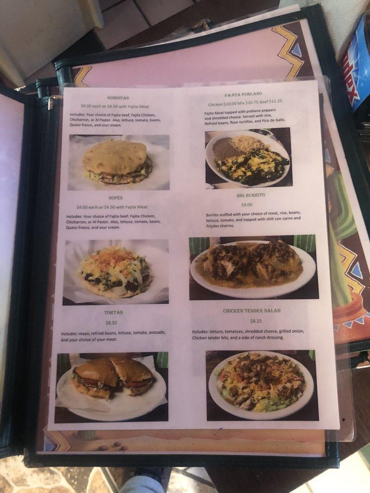 Menu at Nopalitos Mexican Restaurant, Anahuac