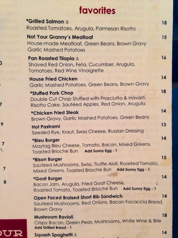 Menu at BLD Chandler restaurant, Chandler