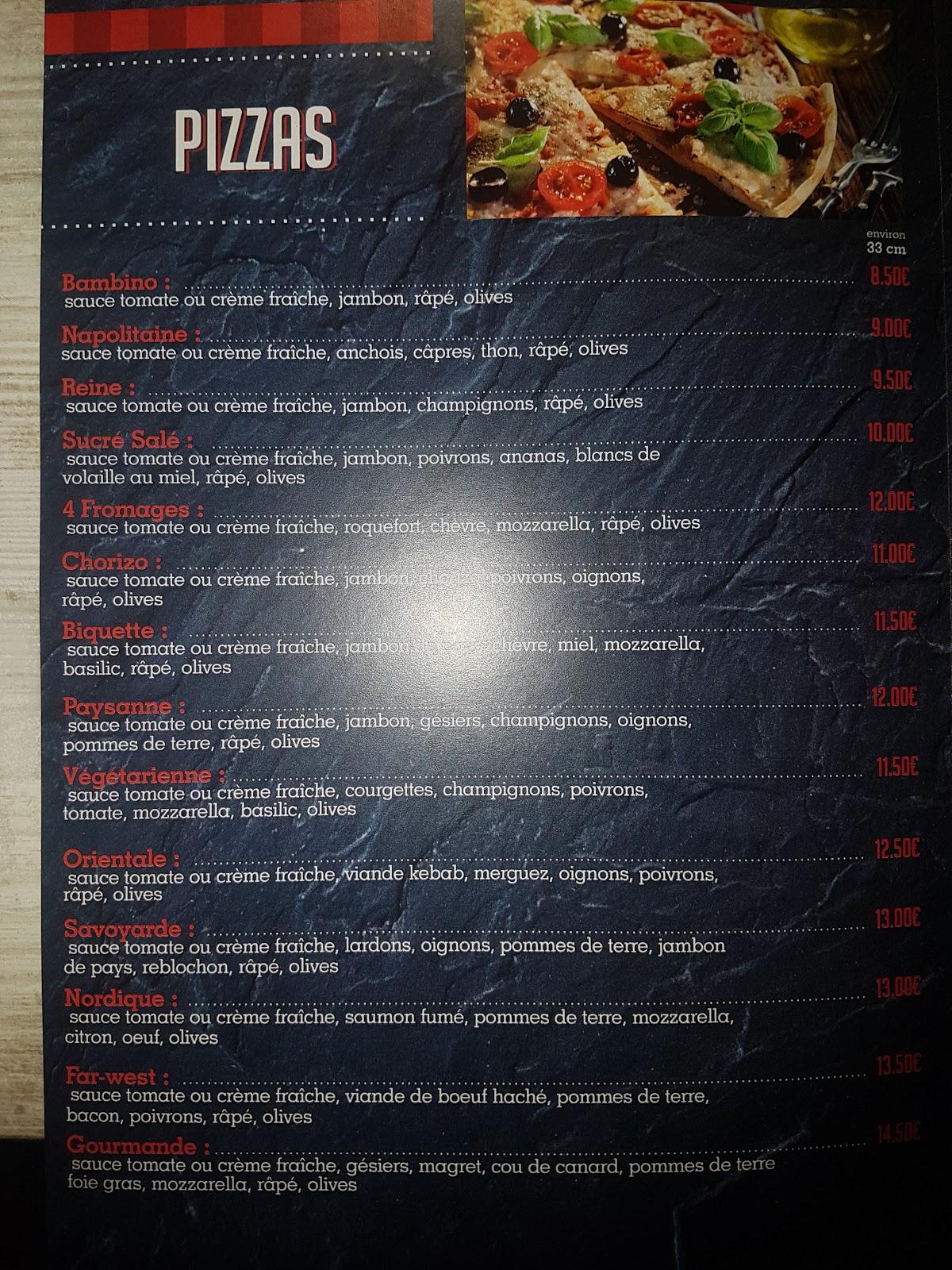 Carta de Restaurant L' Ardoise, Réquista