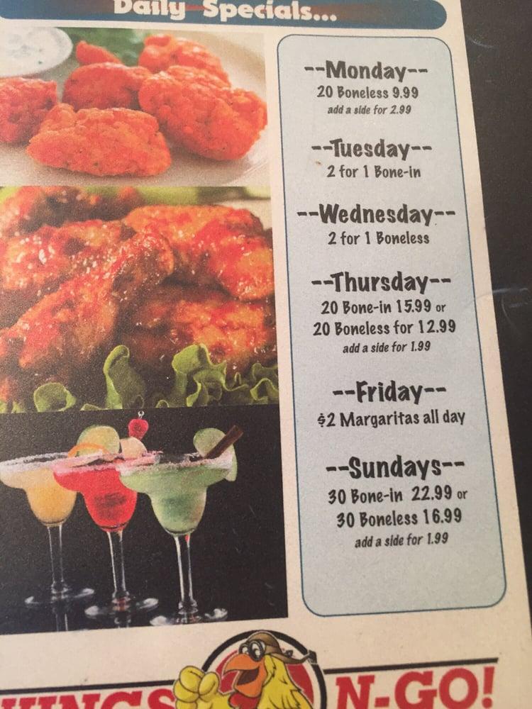 Menu at Wings N Go fast food, Houston, Woodforest Blvd F