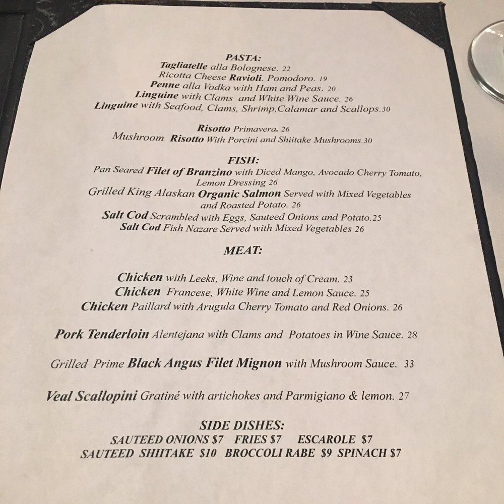 Menu at Bistro12 restaurant, Tarrytown