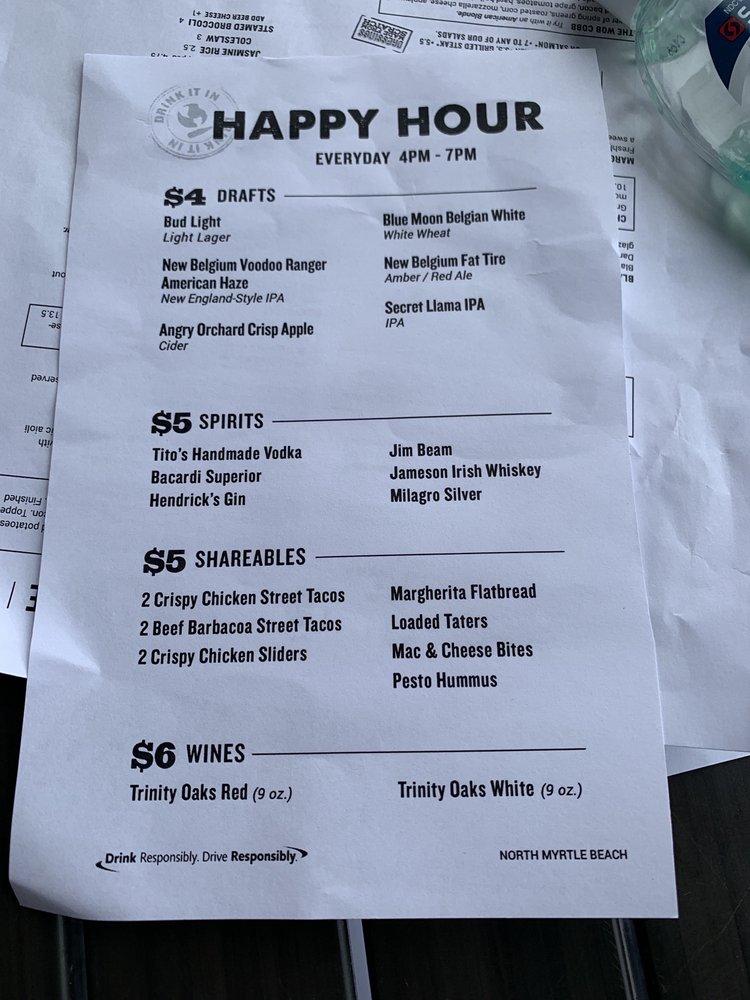 Menu at World of Beer pub & bar, North Myrtle Beach