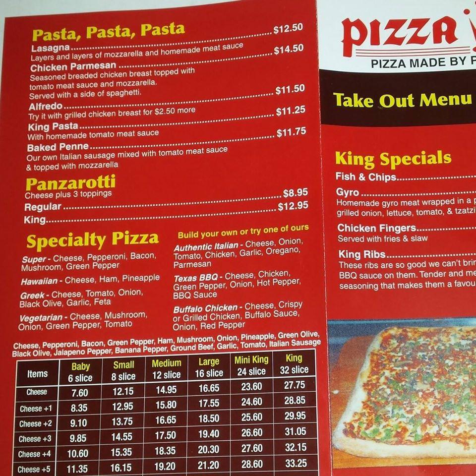 Menu at Pizza King Restaurant, Windsor, Pillette Rd