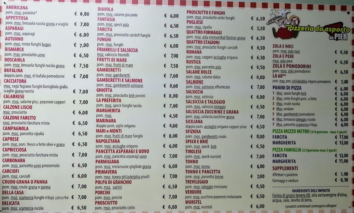 Menu di Da Pier 