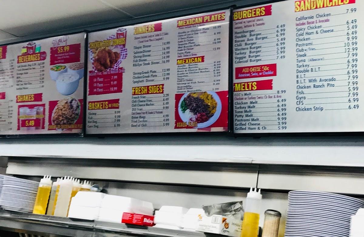Menu at Country Club Cafe, Rancho Mirage, Monterey Ave F5