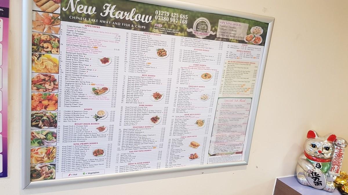 Menu at New Harlow Fish Bar, Harlow