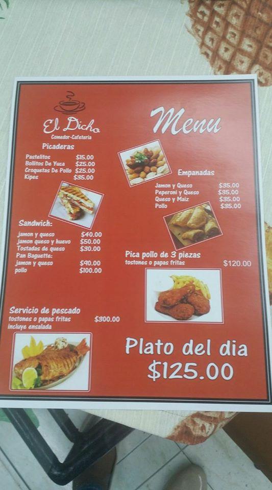 Menu at El Dicho Comedor Cafeteria, La Romana