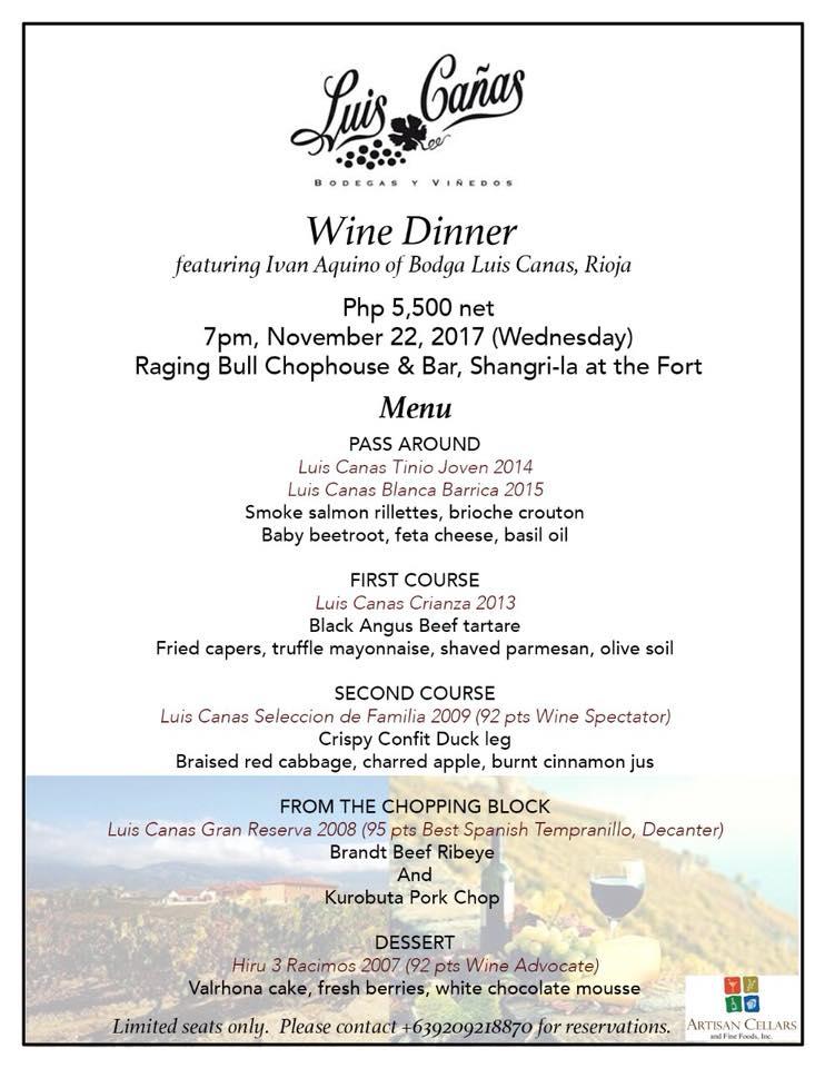 Menu at The Artisan Cellar Door pub & bar, Makati