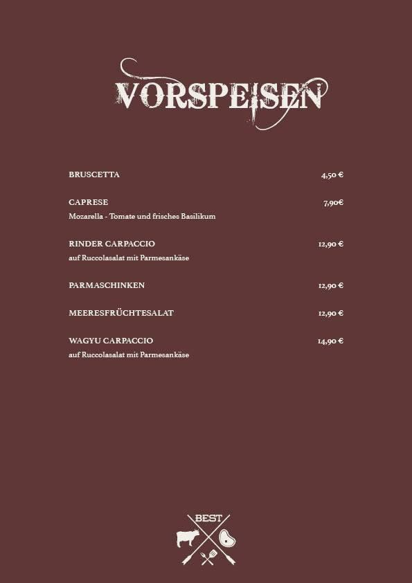 Speisekarte von SMIRA BBQ STEAKHOUSE, Braunschweig