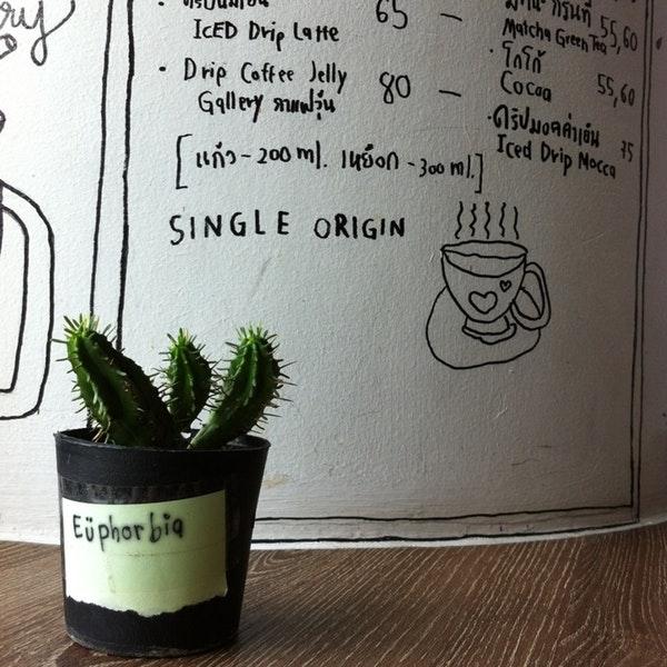 Menu at Gallery Drip Coffee cafe, Bangkok, อาคารหอศิลปวัฒนธรรมแห่ง