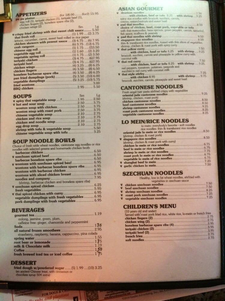 Menu at Noodles & Company restaurant, Brewer