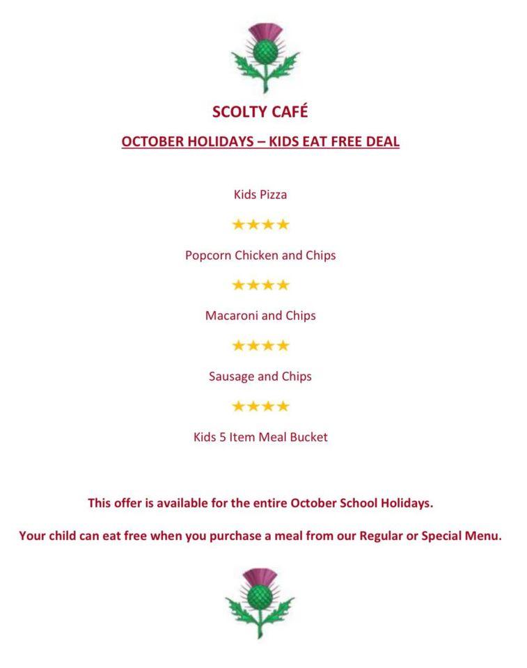 Menu at Scolty Cafe, Banchory