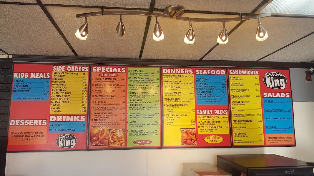 Menu at Chicken King Gastonia restaurant, Gastonia, 908 W Franklin Blvd