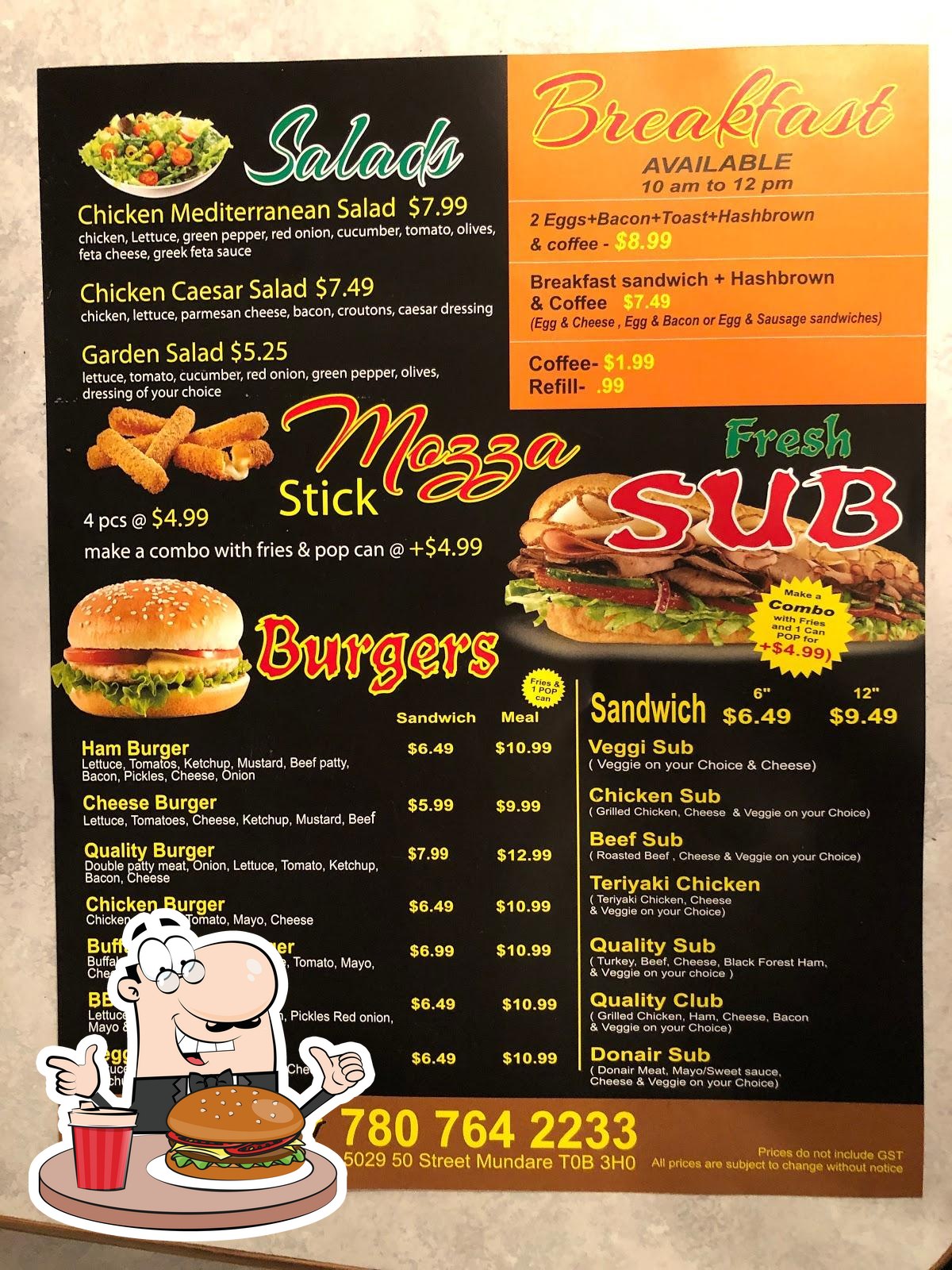 Quality Pizza And Subs in Mundare Restaurant menu and reviews