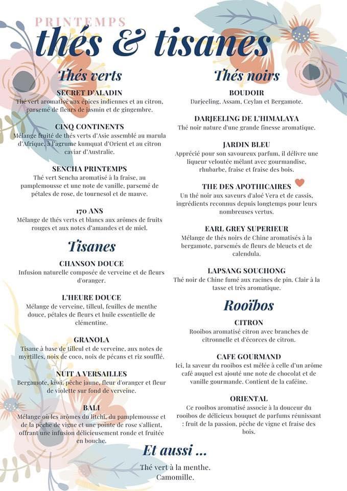 Menu de chantilly & co