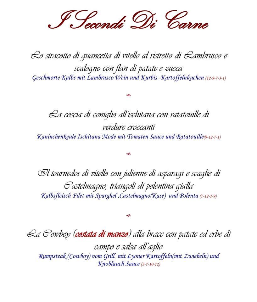 Speisekarte von Le Volte restaurant, Verbania