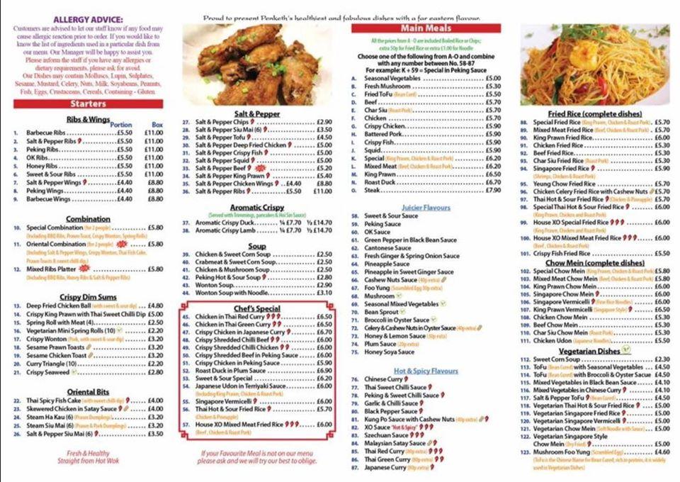 Menu at Indian Food Takeway fast food, Warrington