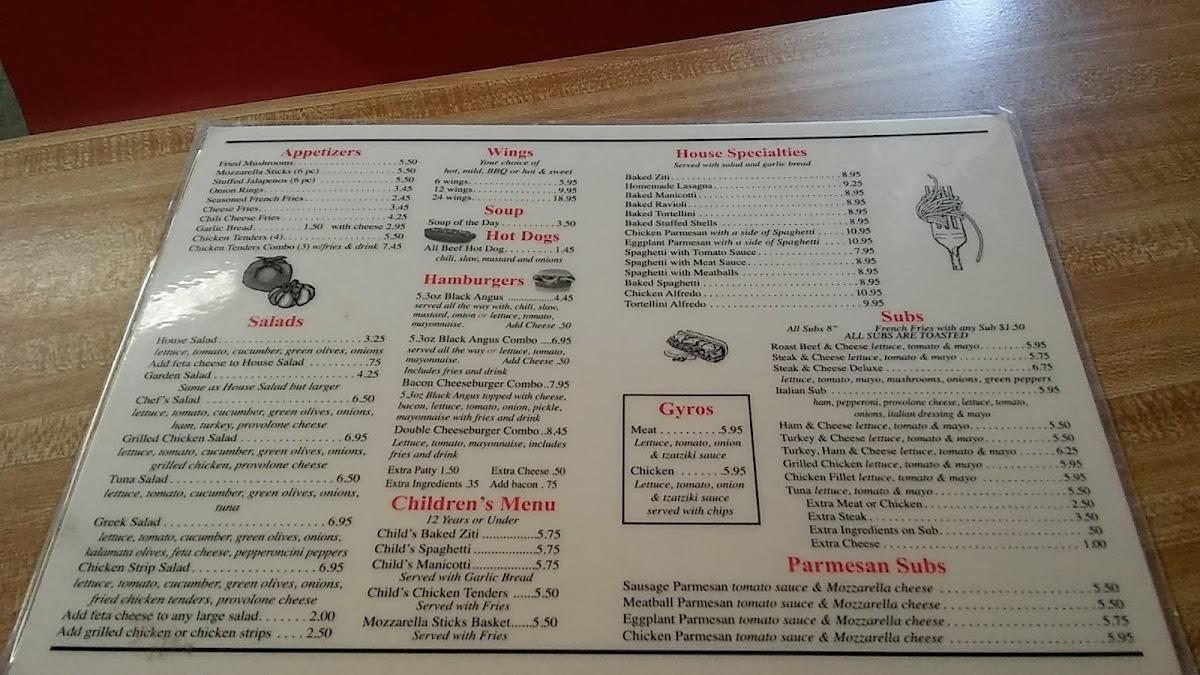 Menu at Hawkins Grill & Pizzeria, Sanford