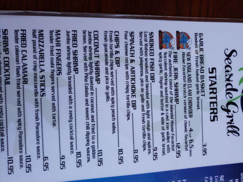 Menu at Seaside Grill pub & bar, Pompano Beach