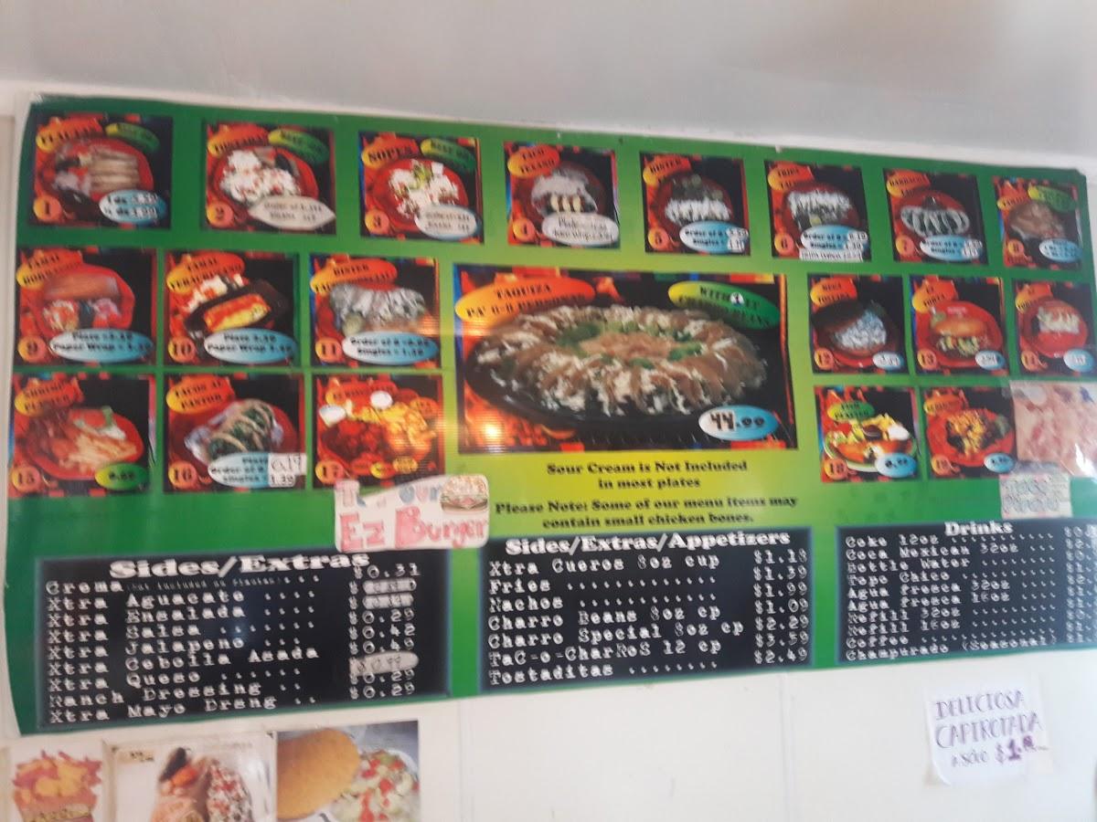 Menu at Easy To Go Taco Stand restaurant, Brownsville, Southmost Rd