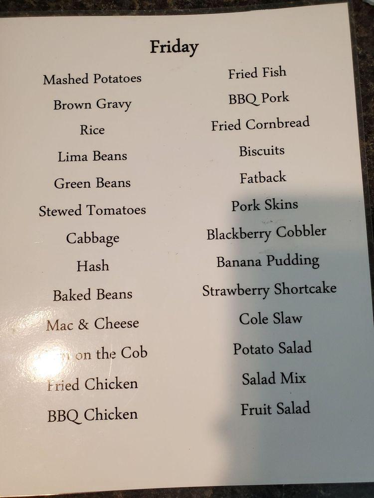 Menu at Carolina Buffet restaurant, West Columbia