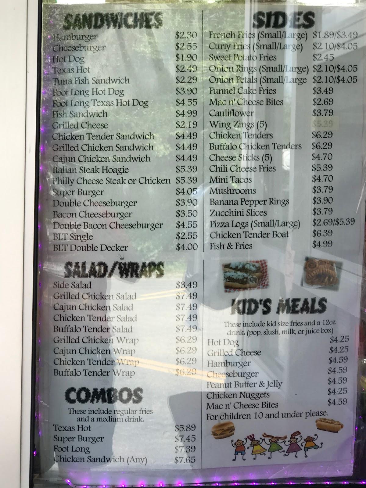 Menu at Custer City Drivein Ice Cream fast food, Custer City