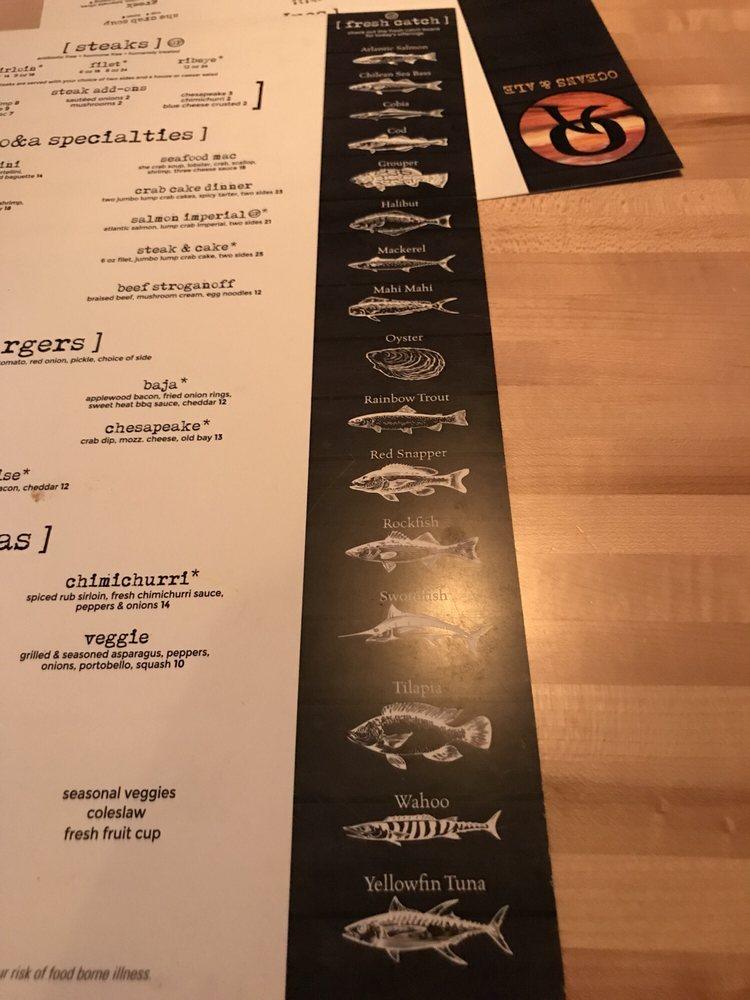 Menu At Oceans Ale Pub Bar Williamsburg Richmond Rd   R138 Oceans And Ale Menu 2022 10 