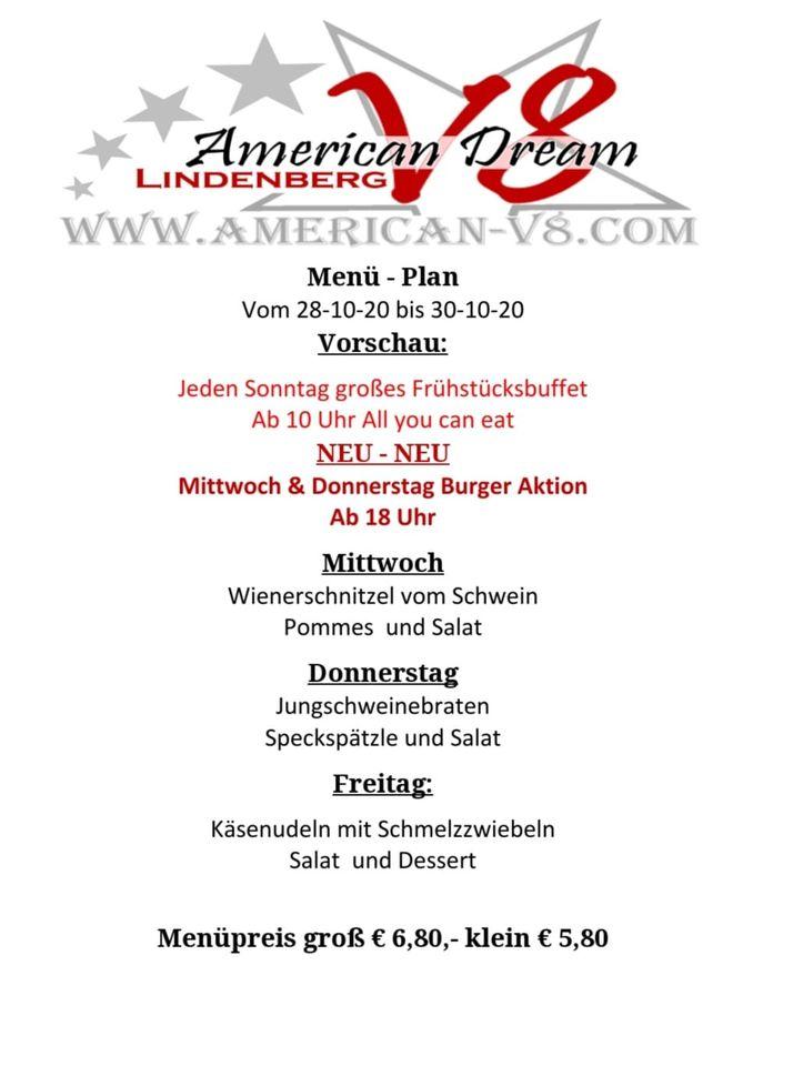 Speisekarte Von American Dream V Restaurant Lindenberg Im Allgau - Restaurant V8 Speisekarte