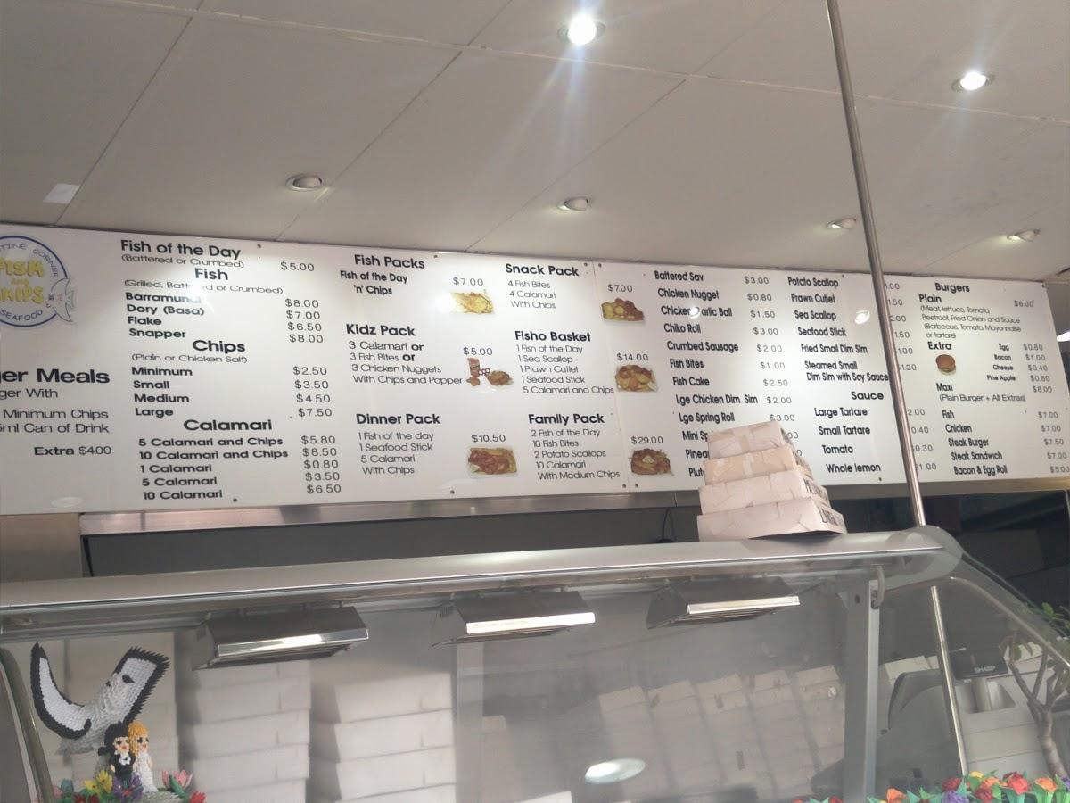 Menu at Christine Corner Seafood fast food, Varsity Lakes, 12/221