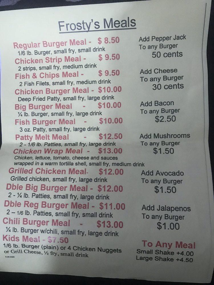 Menu at Phil's Frosty restaurant, Shady Cove, OR62
