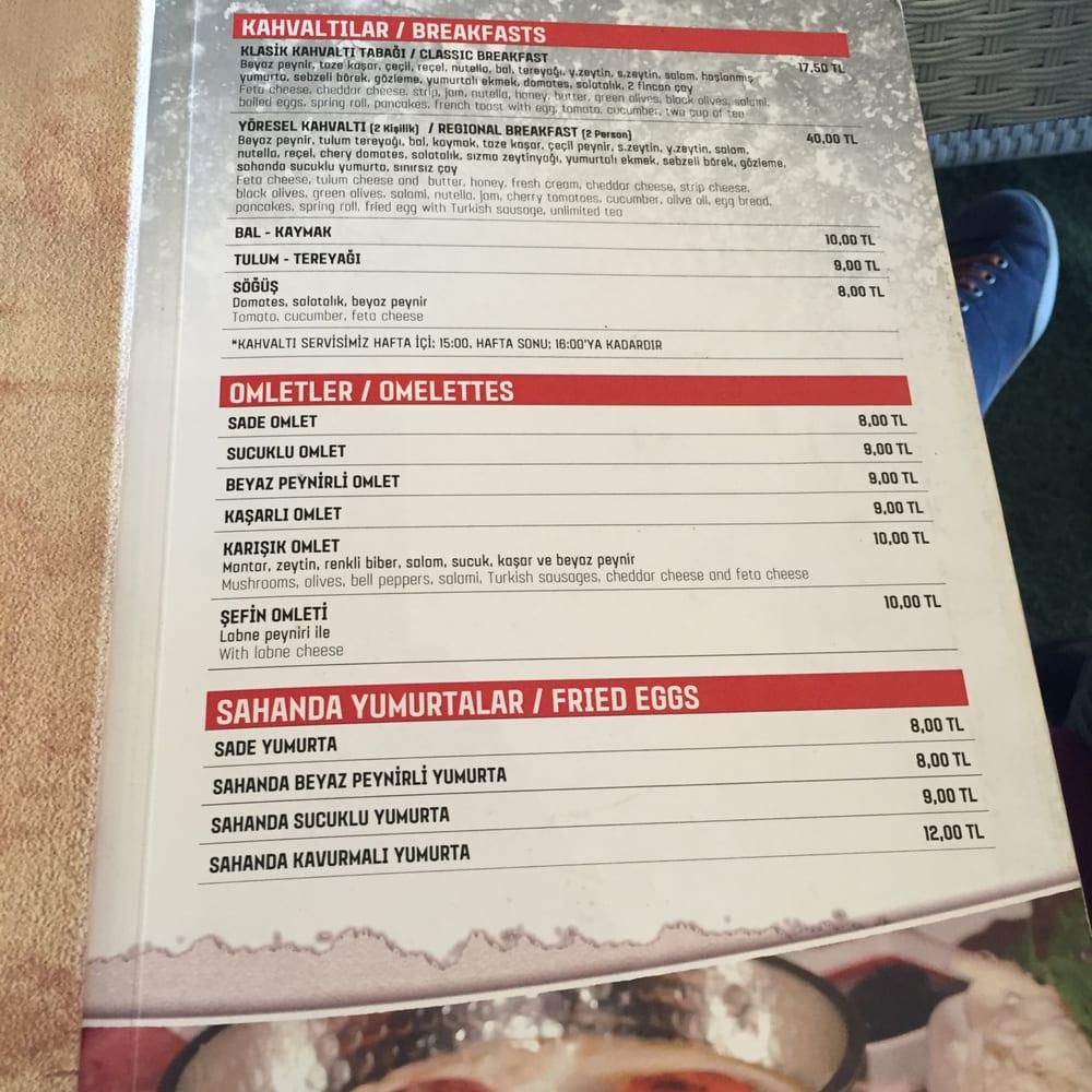 Menu at Şatoistanbul Cafe & Restaurant, Zümrütevler Mahallesi, Turgut ...
