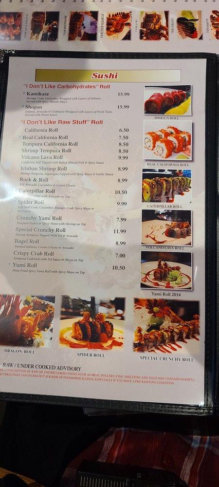Menu at Volcano Steak & Sushi restaurant, Duluth