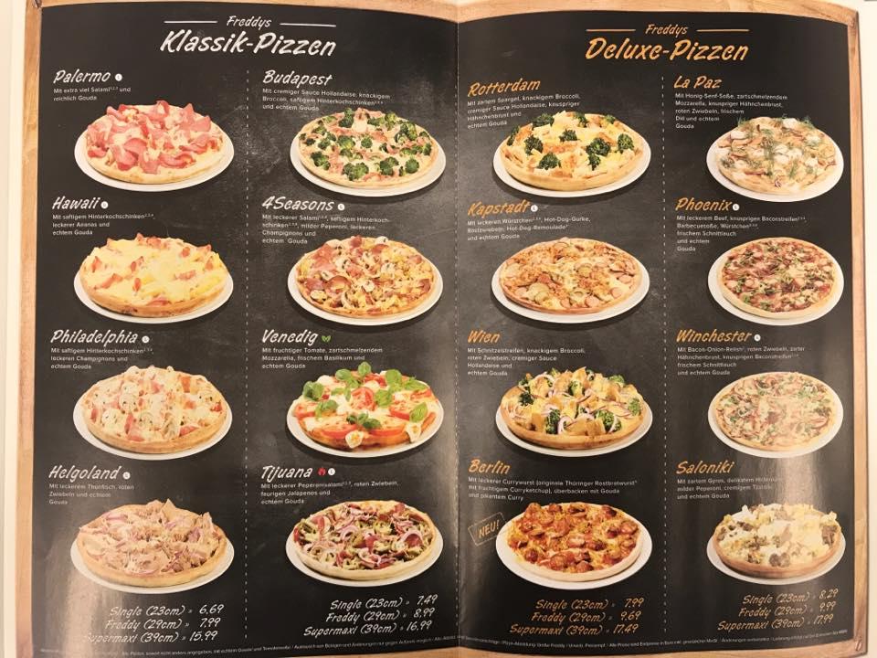 Speisekarte von Freddy Fresh Pizza Grimma, Grimma