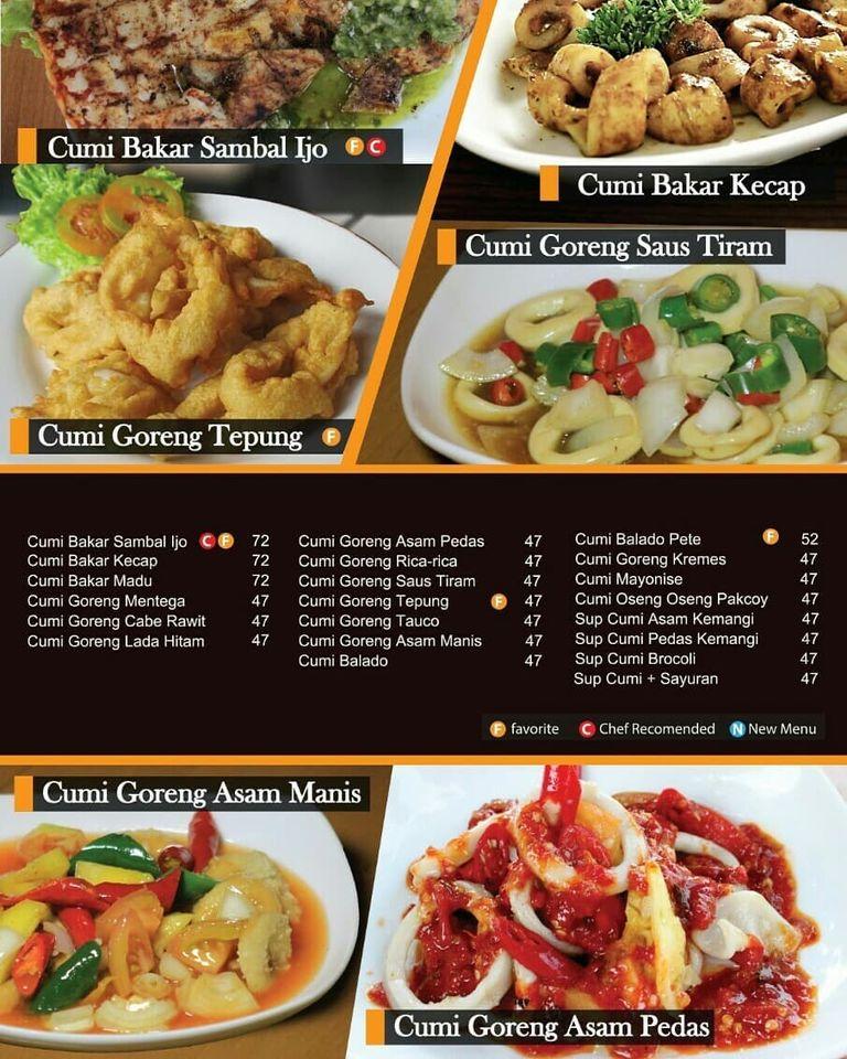 Menu at Restoran Karimata restaurant, Curug Kulon