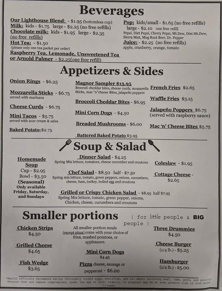 Menu at Lake Magnor Restaurant, Clayton, 764 US-63