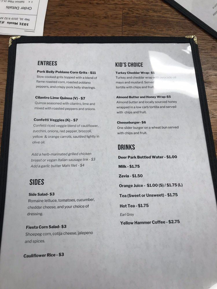 Menu at 1031 Meals restaurant, Mobile, 744 Museum Dr