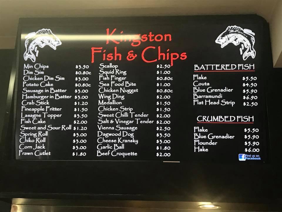 Menu at Kingston Fish & Chips fast food, Kingston