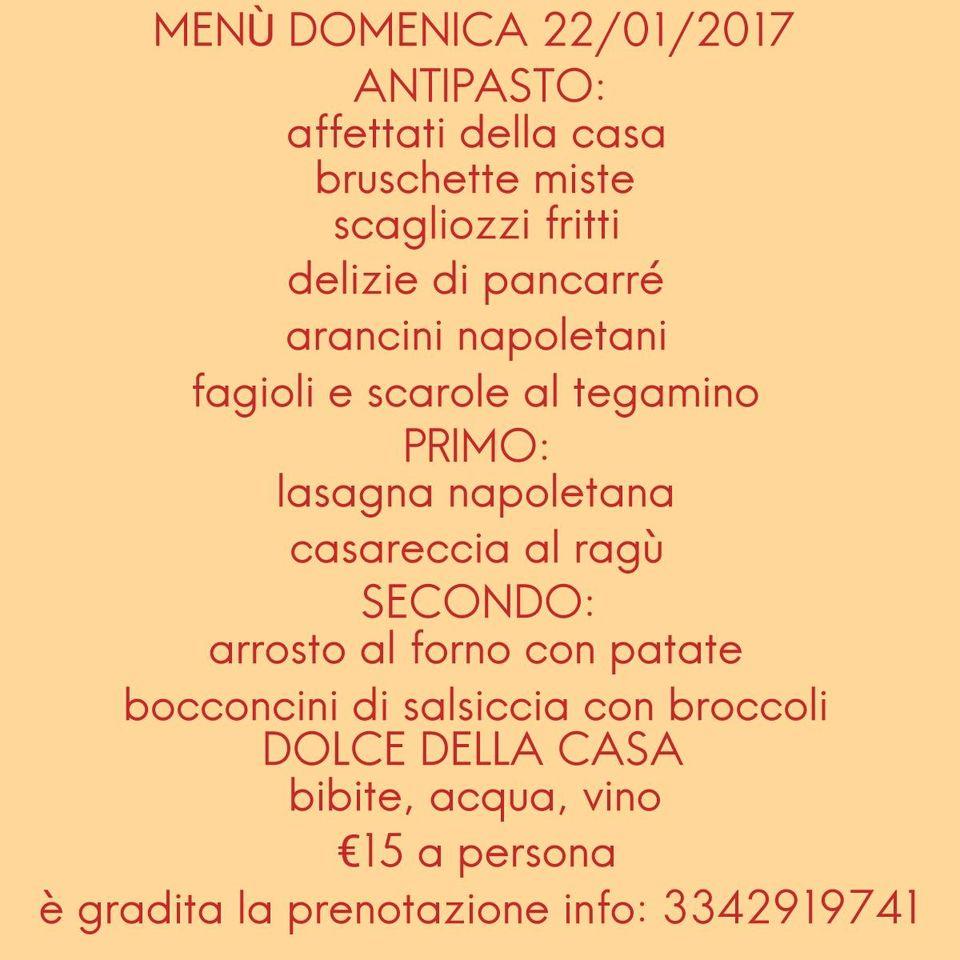 Menu di Trattoria dal Nonnino 