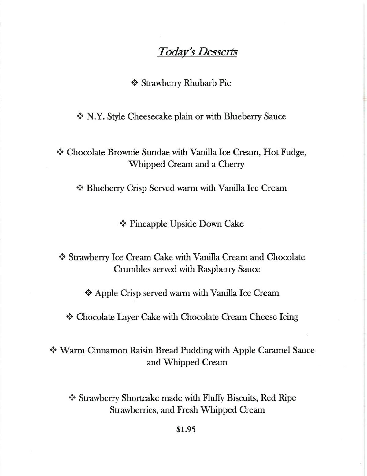 Menu at Hilltop Restaurant Bay Path RVTHS, Charlton