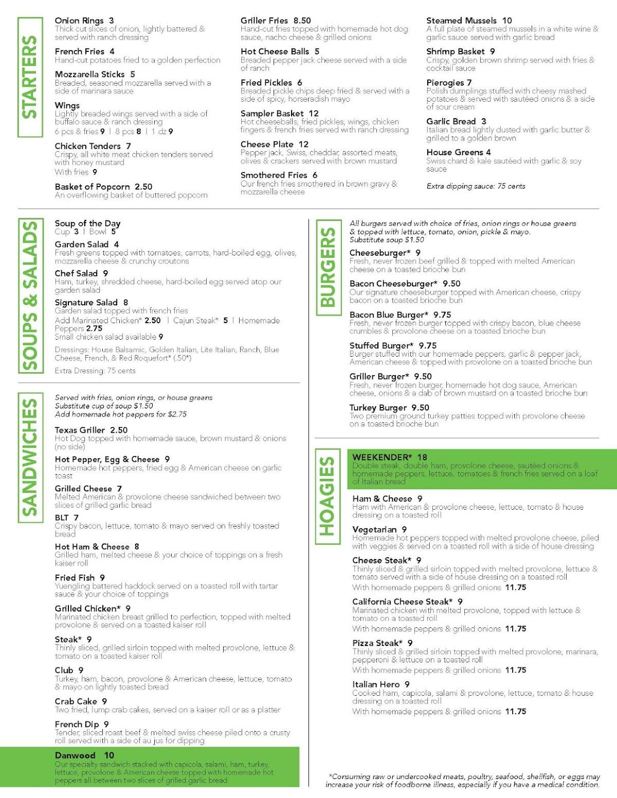 Menu At Argonne Café Pub & Bar, Hollidaysburg