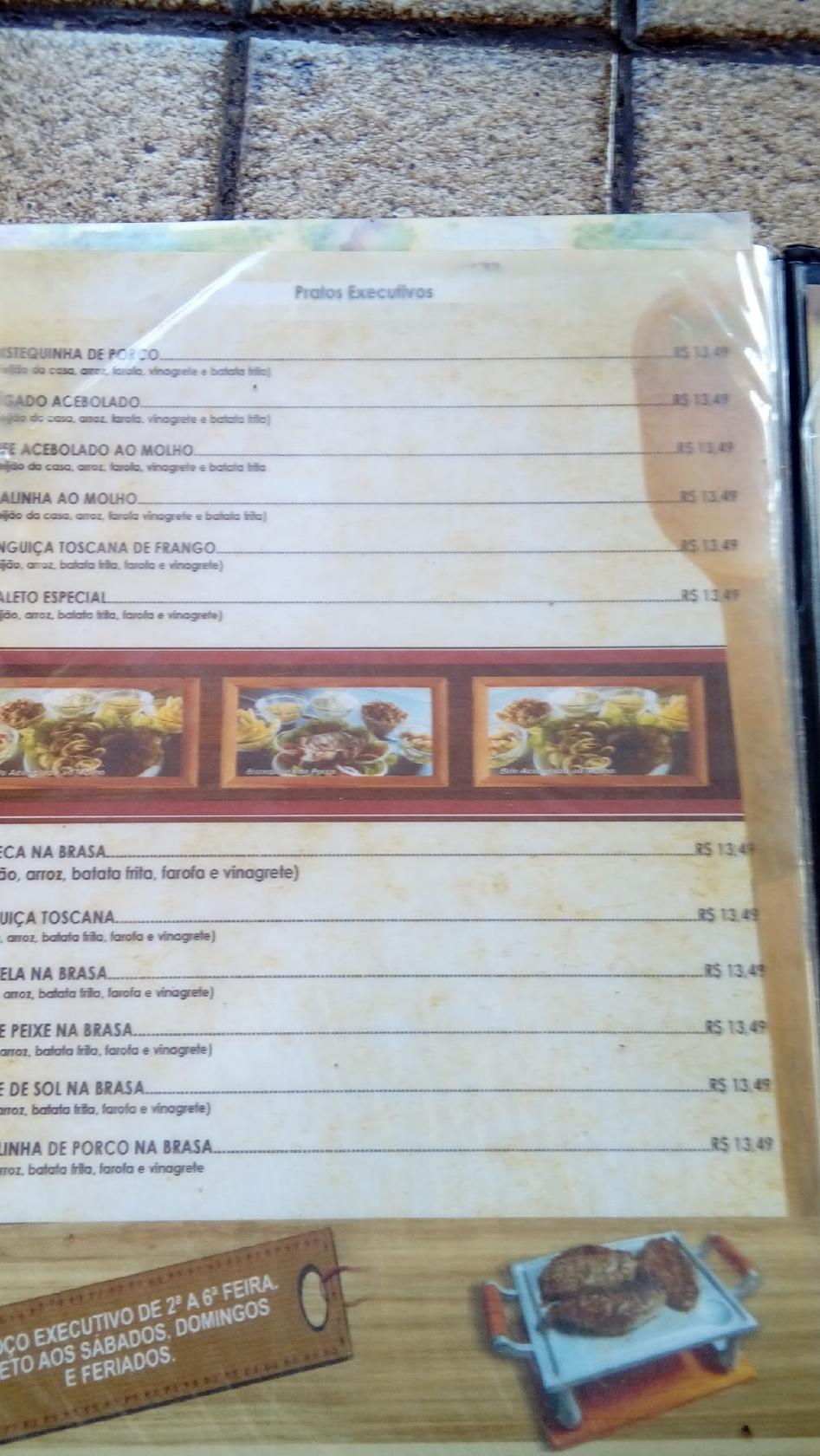 Picanha do Márcio cardápio