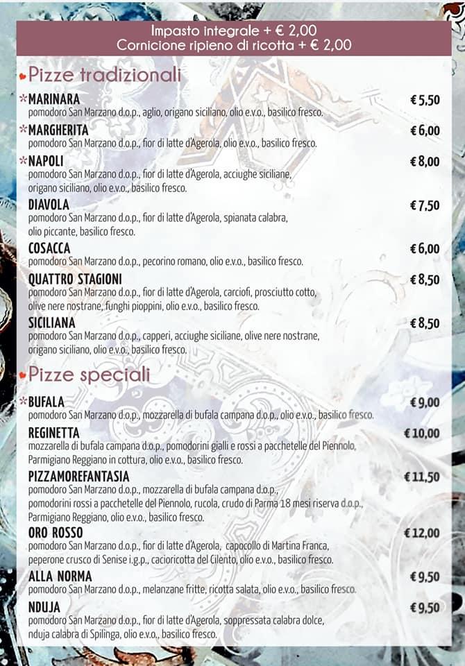 Menu at Pizzamorefantasia restaurant, Legnano, Viale Sabotino