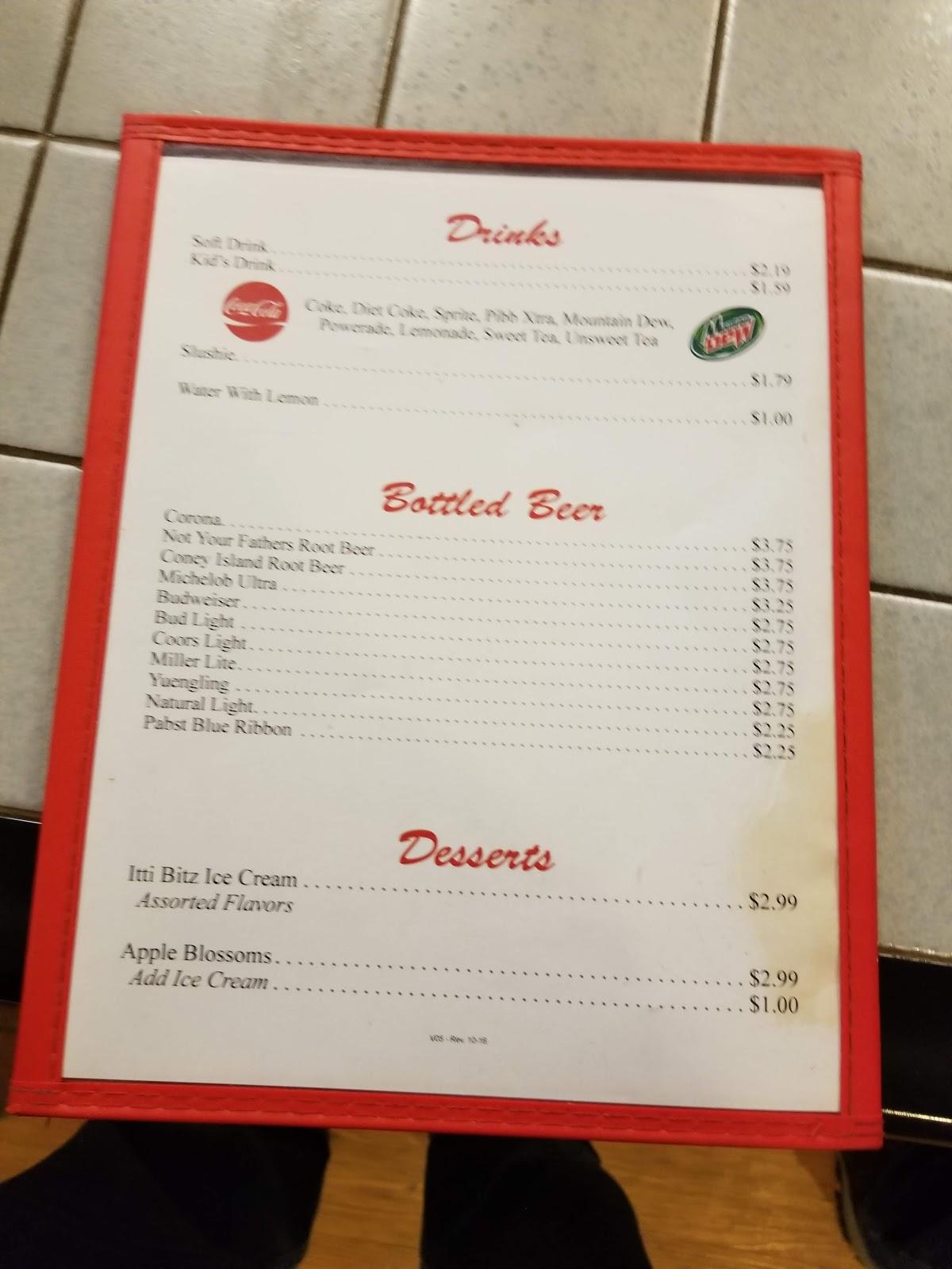 Menu at Tony's Pizza & Subs pizzeria, Cedar Bluff