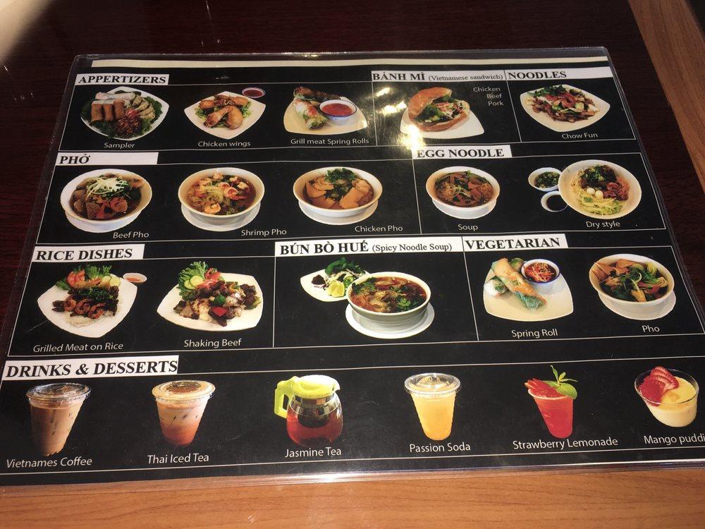 Menu at Pho Tay Bac Restaurant, Brea